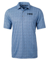 Milwaukee Brewers City Connect Cutter & Buck Pike Magnolia Print Stretch Men's Polo ALSNB_MANN_HG 1