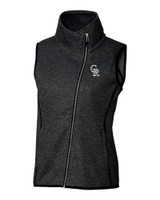 Colorado Rockies City Connect Cutter & Buck Mainsail Sweater Knit Womens Asymmetrical Vest CCH_MANN_HG 1