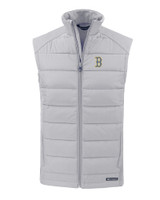 Boston Red Sox City Connect Cutter & Buck Evoke Hybrid Eco Softshell Recycled Mens Full Zip Vest CNC_MANN_HG 1