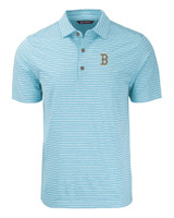 Boston Red Sox City Connect Cutter & Buck Forge Eco Heather Stripe Stretch Recycled Mens Big & Tall Polo ALH_MANN_HG 1