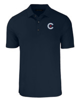 Chicago Cubs City Connect Cutter & Buck Forge Eco Stretch Recycled Mens Big & Tall Polo NVBU_MANN_HG 1