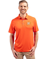 Houston Astros City Connect Cutter & Buck Forge Eco Stretch Recycled Mens Big & Tall Polo College Orange Front