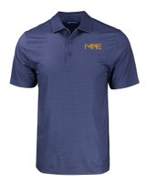 Milwaukee Brewers City Connect Cutter & Buck Pike Eco Tonal Geo Print Stretch Recycled Mens Polo NVBU_MANN_HG 1