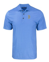 Boston Red Sox City Connect Cutter & Buck Pike Eco Tonal Geo Print Stretch Recycled Mens Polo ALS_MANN_HG 1