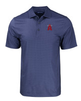 Los Angeles Angels City Connect Cutter & Buck Pike Eco Tonal Geo Print Stretch Recycled Mens Polo NVBU_MANN_HG 1