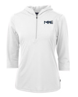 Milwaukee Brewers City Connect Cutter & Buck Virtue Eco Pique Recycled Half Zip Pullover Womens Hoodie WH_MANN_HG 1