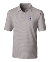 Chicago Cubs City Connect Cutter & Buck Forge Pencil Stripe Stretch Mens Polo POL_MANN_HG 1