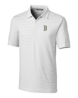 Boston Red Sox City Connect Cutter & Buck Forge Pencil Stripe Stretch Mens Polo WH_MANN_HG 1