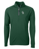 Colorado Rockies City Connect Cutter & Buck Adapt Eco Knit Stretch Recycled Mens Quarter Zip Pullover HT_MANN_HG 1