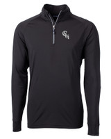 Chicago White Sox City Connect Cutter & Buck Adapt Eco Knit Stretch Recycled Mens Quarter Zip Pullover BL_MANN_HG 1