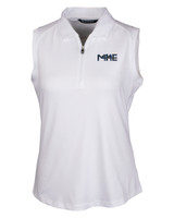 Milwaukee Brewers City Connect Cutter & Buck Forge Stretch Womens Sleeveless Polo WH_MANN_HG 1