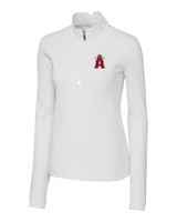 Los Angeles Angels City Connect Cutter & Buck Traverse Stretch Quarter Zip Womens Pullover WH_MANN_HG 1