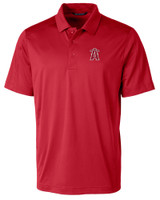 Los Angeles Angels City Connect Cutter & Buck Prospect Textured Stretch Mens Short Sleeve Polo RD_MANN_HG 1