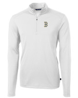 Boston Red Sox City Connect Cutter & Buck Virtue Eco Pique Recycled Quarter Zip Mens Pullover WH_MANN_HG 1