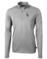 Colorado Rockies City Connect Cutter & Buck Virtue Eco Pique Recycled Quarter Zip Mens Pullover POL_MANN_HG 1