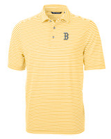 Boston Red Sox City Connect Cutter & Buck Virtue Eco Pique Stripe Recycled Mens Polo CLG_MANN_HG 1
