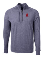 Los Angeles Angels City Connect Cutter & Buck Adapt Eco Knit Heather Mens Quarter Zip Pullover NVH_MANN_HG 1