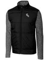 Chicago White Sox City Connect Cutter & Buck Stealth Hybrid Quilted Mens Full Zip Windbreaker Jacket BL_MANN_HG 1