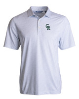 Colorado Rockies City Connect Cutter & Buck Pike Eco Pebble Print Stretch Recycled Mens Polo WH_MANN_HG 1