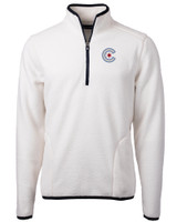 Chicago Cubs City Connect Cutter & Buck Cascade Eco Sherpa Fleece Mens Quarter Zip Jacket SHNV_MANN_HG 1