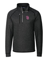 San Diego Padres City Connect Cutter & Buck Mainsail Sweater-Knit Mens Half Zip Pullover Jacket CCH_MANN_HG 1