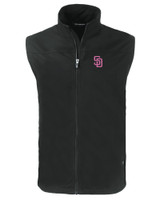 San Diego Padres City Connect Cutter & Buck Charter Eco Recycled Mens Full-Zip Vest BL_MANN_HG 1