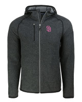 San Diego Padres City Connect Cutter & Buck Mainsail Full Zip Hooded Mens Jacket CCH_MANN_HG 1