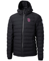 San Diego Padres City Connect Cutter & Buck Mission Ridge Repreve® Eco Insulated Mens Puffer Jacket BL_MANN_HG 1