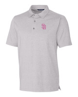 San Diego Padres City Connect Cutter & Buck Forge Heathered Stretch Mens Polo POH_MANN_HG 1