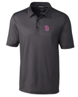 San Diego Padres City Connect Cutter & Buck Pike Mini Pennant Print Stretch Mens Polo BL_MANN_HG 1