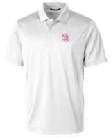 San Diego Padres City Connect Cutter & Buck Prospect Textured Stretch Mens Short Sleeve Polo WH_MANN_HG 1