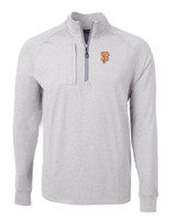 San Francisco Giants City Connect Cutter & Buck Adapt Eco Knit Heather Mens Big & Tall Quarter Zip Pullover POH_MANN_HG 1