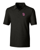 San Diego Padres City Connect Cutter & Buck Forge Pencil Stripe Stretch Mens Polo BL_MANN_HG 1