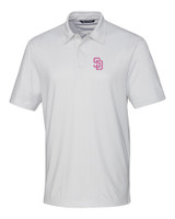 San Diego Padres City Connect Cutter & Buck Pike Double Dot Print Stretch Mens Polo WH_MANN_HG 1