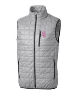 San Diego Padres City Connect Cutter & Buck Rainier PrimaLoft® Mens Eco Insulated Full Zip Puffer Vest POL_MANN_HG 1
