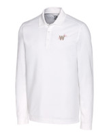 Washington Nationals City Connect Cutter & Buck Advantage Tri-Blend Pique Mens Long Sleeve Polo WH_MANN_HG 1