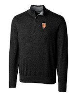 San Francisco Giants City Connect Cutter & Buck Lakemont Tri-Blend Mens Big and Tall Quarter Zip Pullover Sweater Black Mannequin