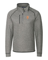 San Francisco Giants City Connect Cutter & Buck Mainsail Sweater-Knit Mens Big and Tall Half Zip Pullover Jacket POH_MANN_HG 1