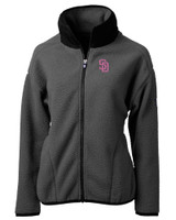 San Diego Padres City Connect Cutter & Buck Cascade Eco Sherpa Womens Fleece Jacket EGBL_MANN_HG 1