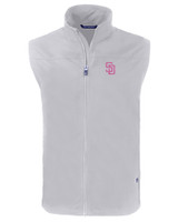 San Diego Padres City Connect Cutter & Buck Charter Eco Full-Zip Mens Big & Tall Vest POL_MANN_HG 1