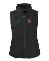 San Diego Padres City Connect Cutter & Buck Charter Eco Recycled Full-Zip Womens Vest BL_MANN_HG 1