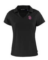 San Diego Padres City Connect Cutter & Buck Daybreak Eco Recycled Womens V-neck Polo BL_MANN_HG 1