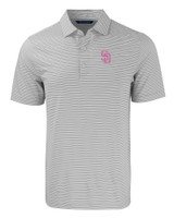 San Diego Padres City Connect Cutter & Buck Forge Eco Double Stripe Stretch Recycled Mens Polo POLWH_MANN_HG 1