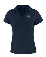 New Hampshire Wildcats College Vault Cutter & Buck Daybreak Eco Recycled Womens V-neck Polo Navy Blue Mannequin