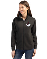 Arizona Cardinals Historic Cutter & Buck Roam Epic Versatility Full Zip Recycled Womens Jacket Black Front