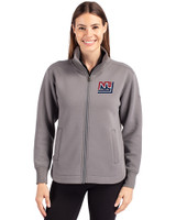 New York Giants Historic Cutter & Buck Roam Epic Versatility Full Zip Recycled Womens Jacket Elemental Grey Front