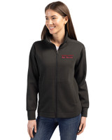 Texas Tech Red Raiders College Vault Cutter & Buck Roam Epic Versatility Full Zip Recycled Womens Jacket Black Front