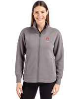 Auburn Tigers Alumni Cutter & Buck Roam Epic Versatility Full Zip Recycled Womens Jacket Elemental Grey Front