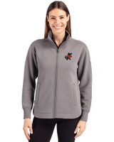 Florida Gators Vintage Cutter & Buck Roam Epic Versatility Full Zip Recycled Womens Jacket Elemental Grey Front