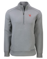 Ole Miss Rebels College Vault Cutter & Buck Roam Eco Recycled Quarter Zip Mens Pullover EG_MANN_HG 